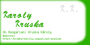 karoly kruska business card